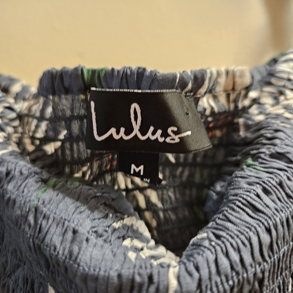 NWT Lulus Trancoso Dusty Blue Floral Print Two-Piece Maxi  Dress - Picture 12 of 12